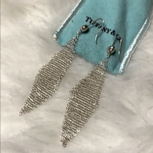 Authentic Mesh Tiffany & Co 3” Earrings